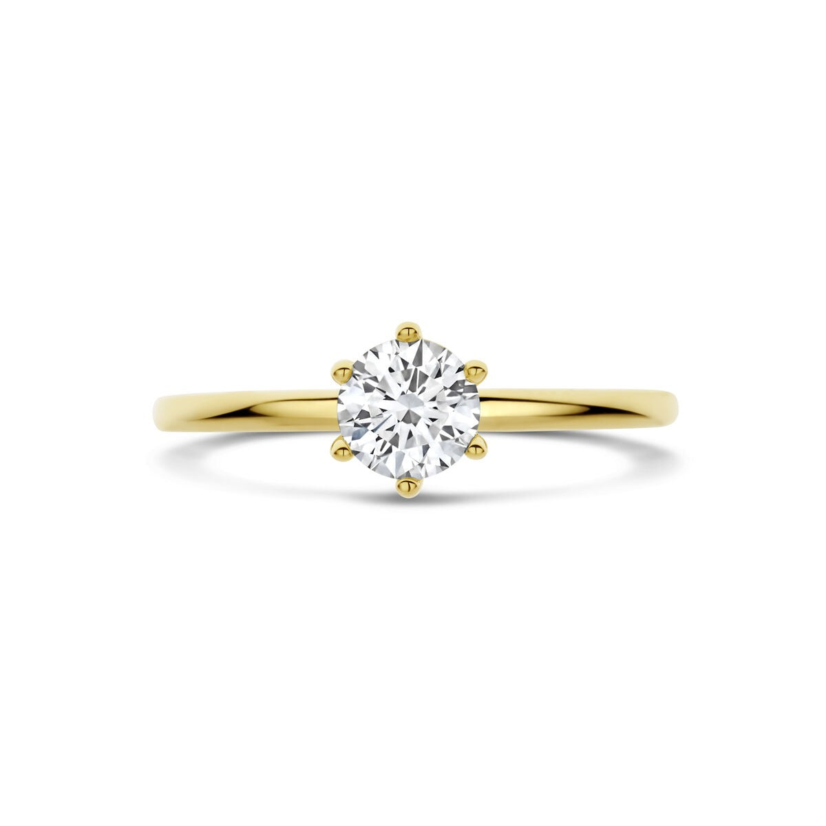 Anello da donna in oro con diamante lab grown – 14k oro giallo