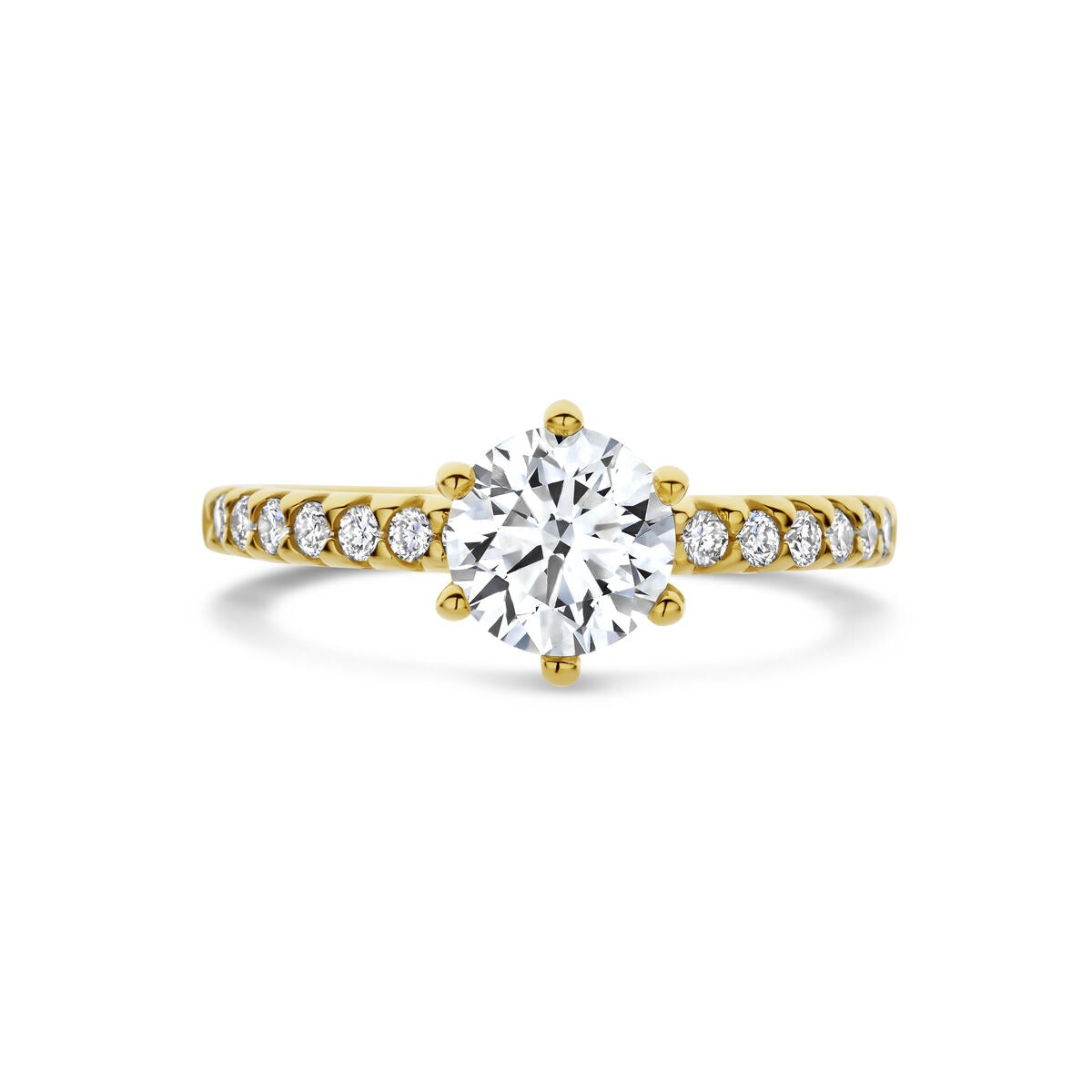 Anello da donna in oro con diamante lab grown – 14k oro giallo