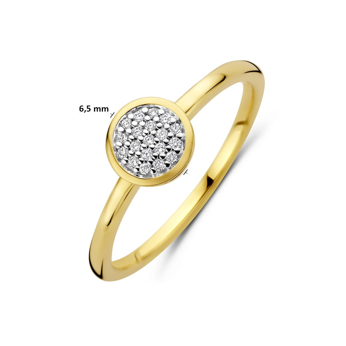 Anello in oro giallo 14k con diamante