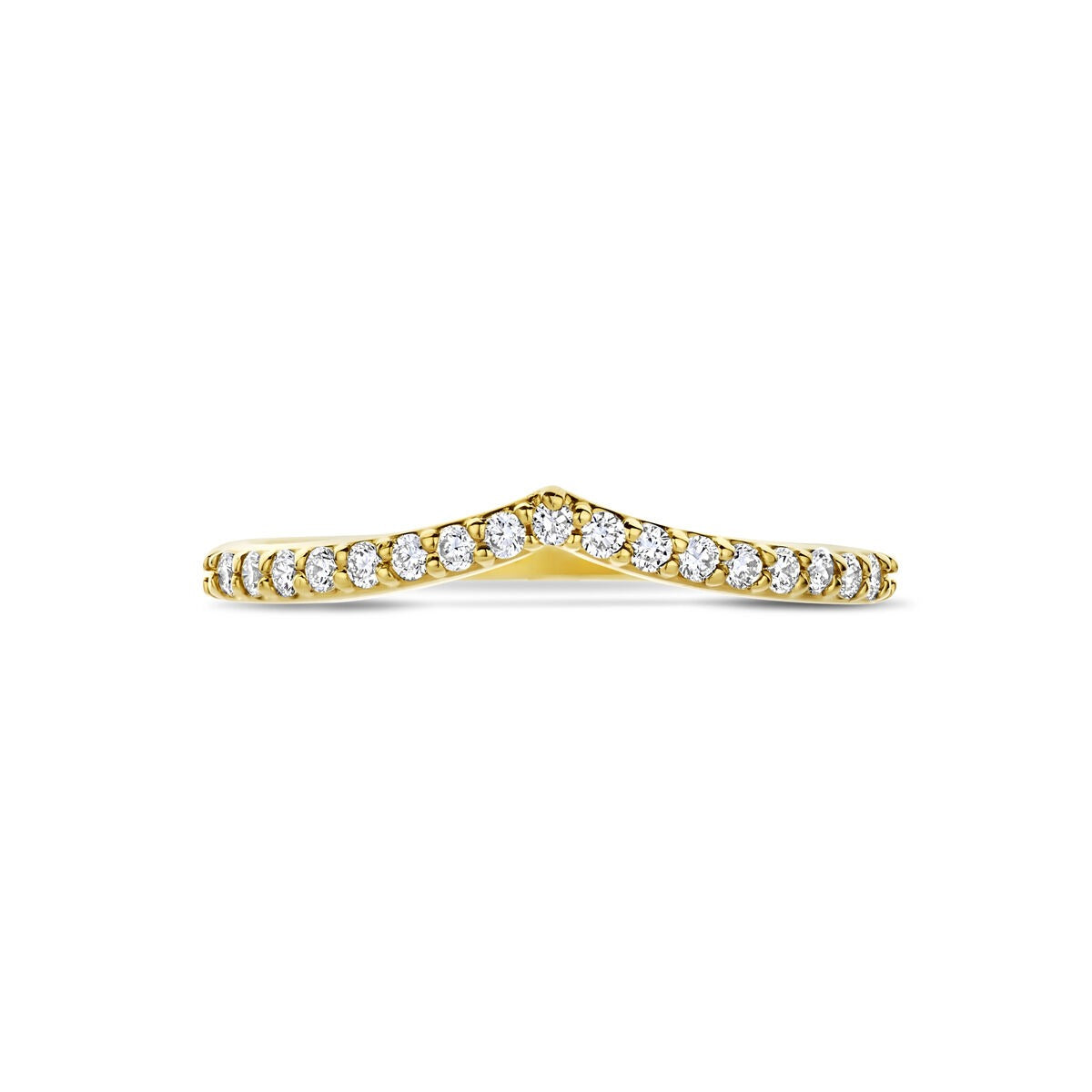 Anello in oro giallo 14k con diamante lab grown