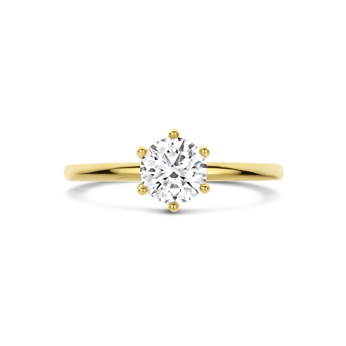 Anello da donna in oro con diamante lab grown – oro giallo 14k