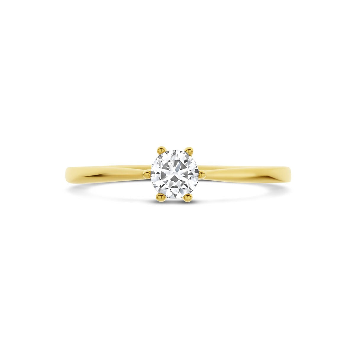 Anello da donna in oro con diamante lab grown – oro giallo 14k