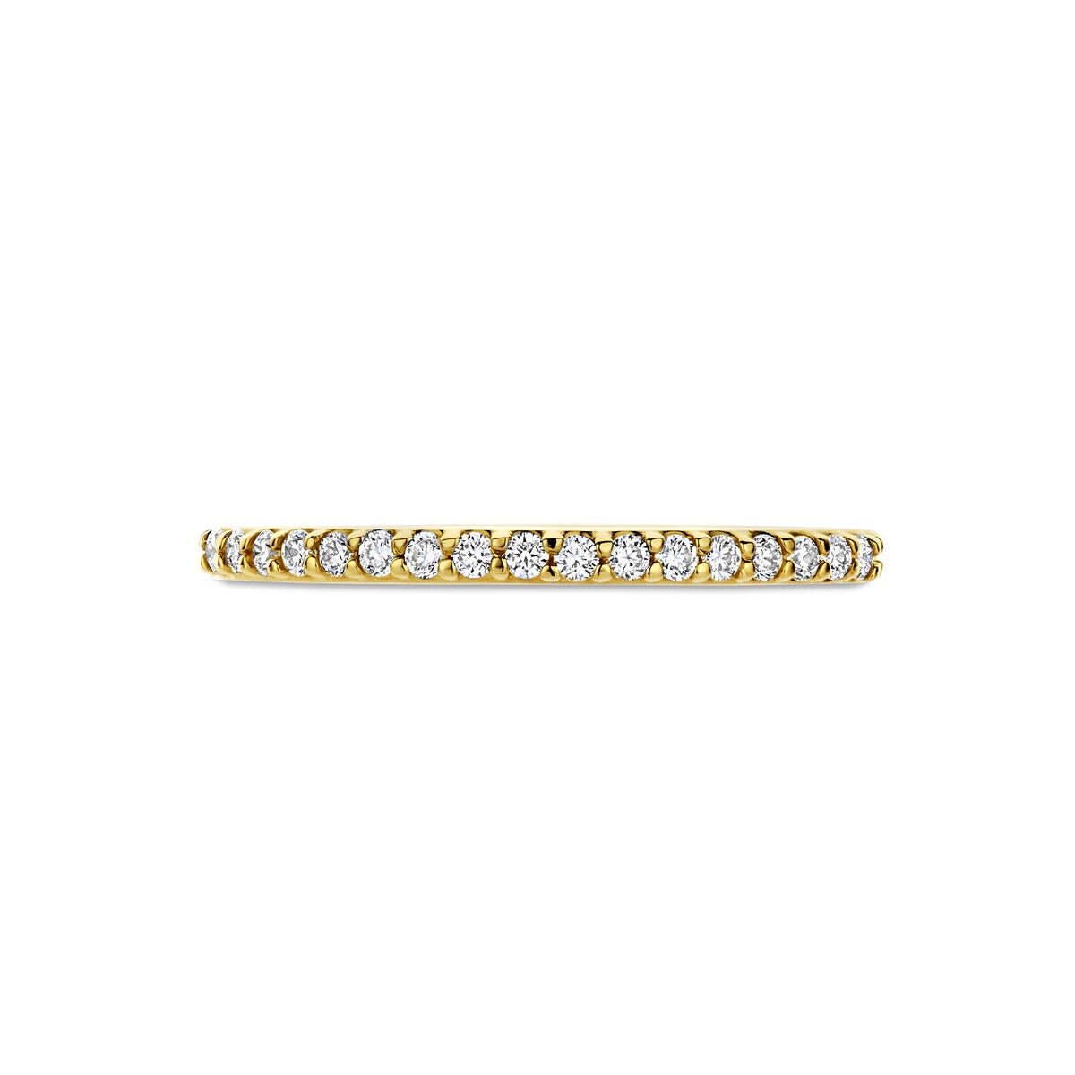 Anello in oro giallo 14k con diamante lab grown