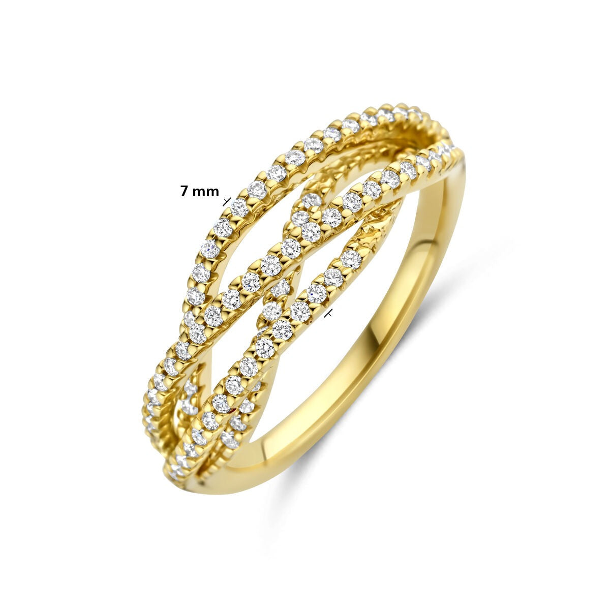 Anello da donna in oro con diamante – oro giallo 14k