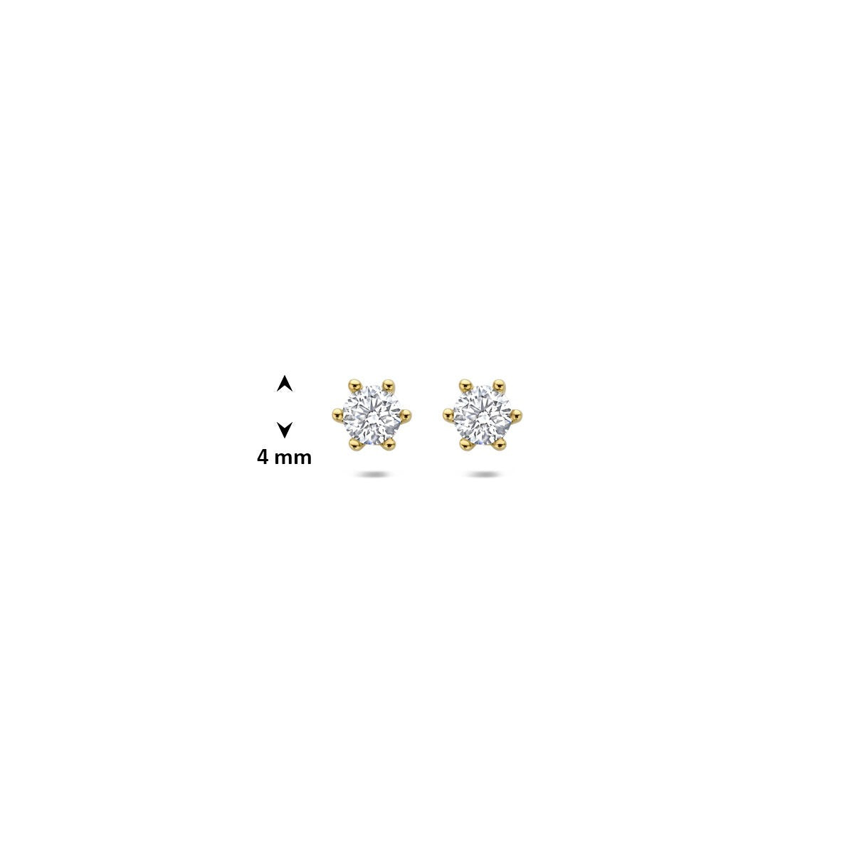 Orecchini a bottone in oro con diamante lab grown – oro giallo 14k