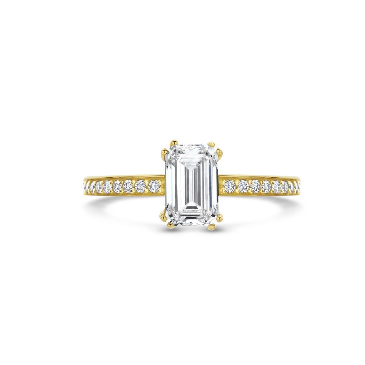 Anello da donna in oro con diamante lab grown – oro giallo 14k