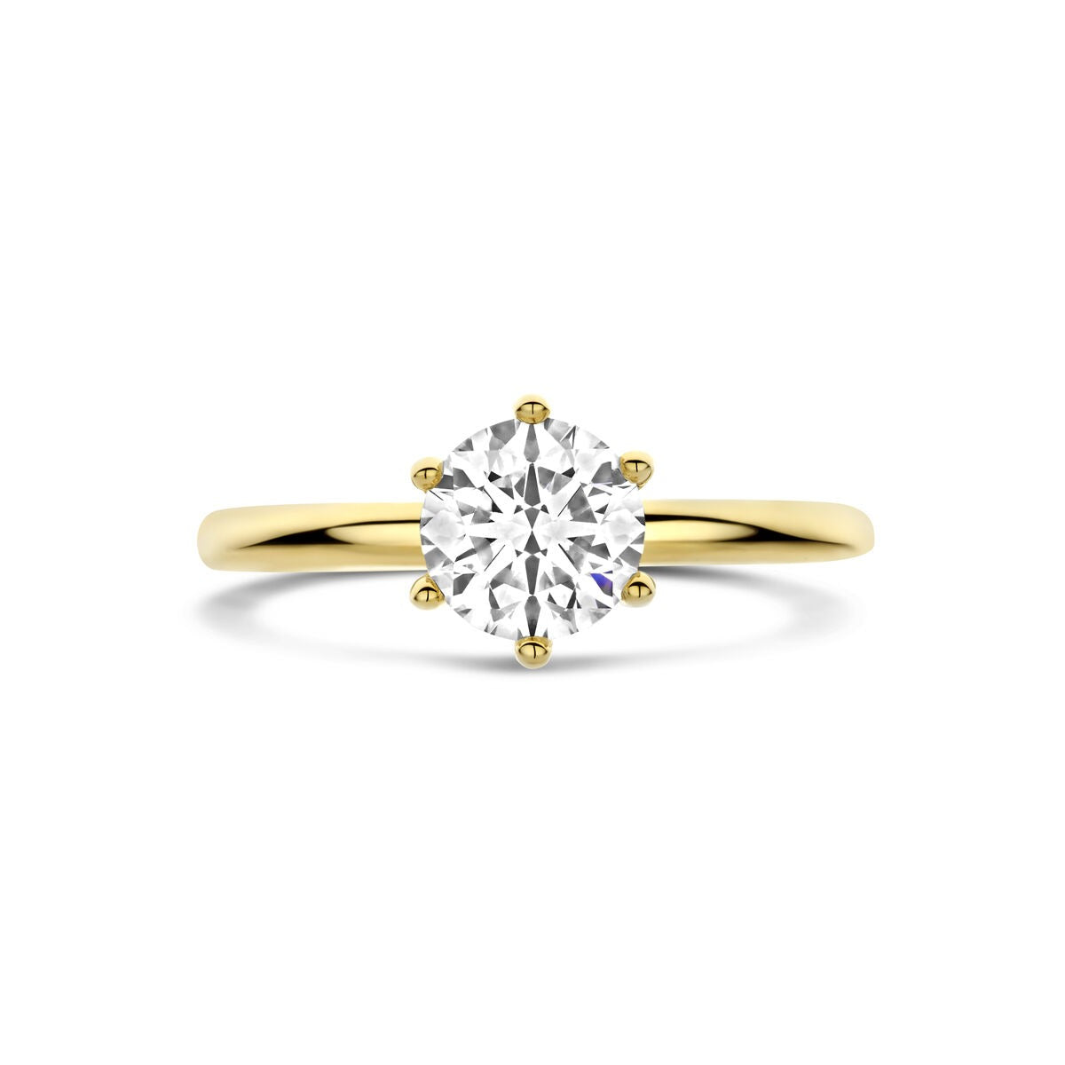 Anello da donna in oro con diamante lab grown – oro giallo 14k