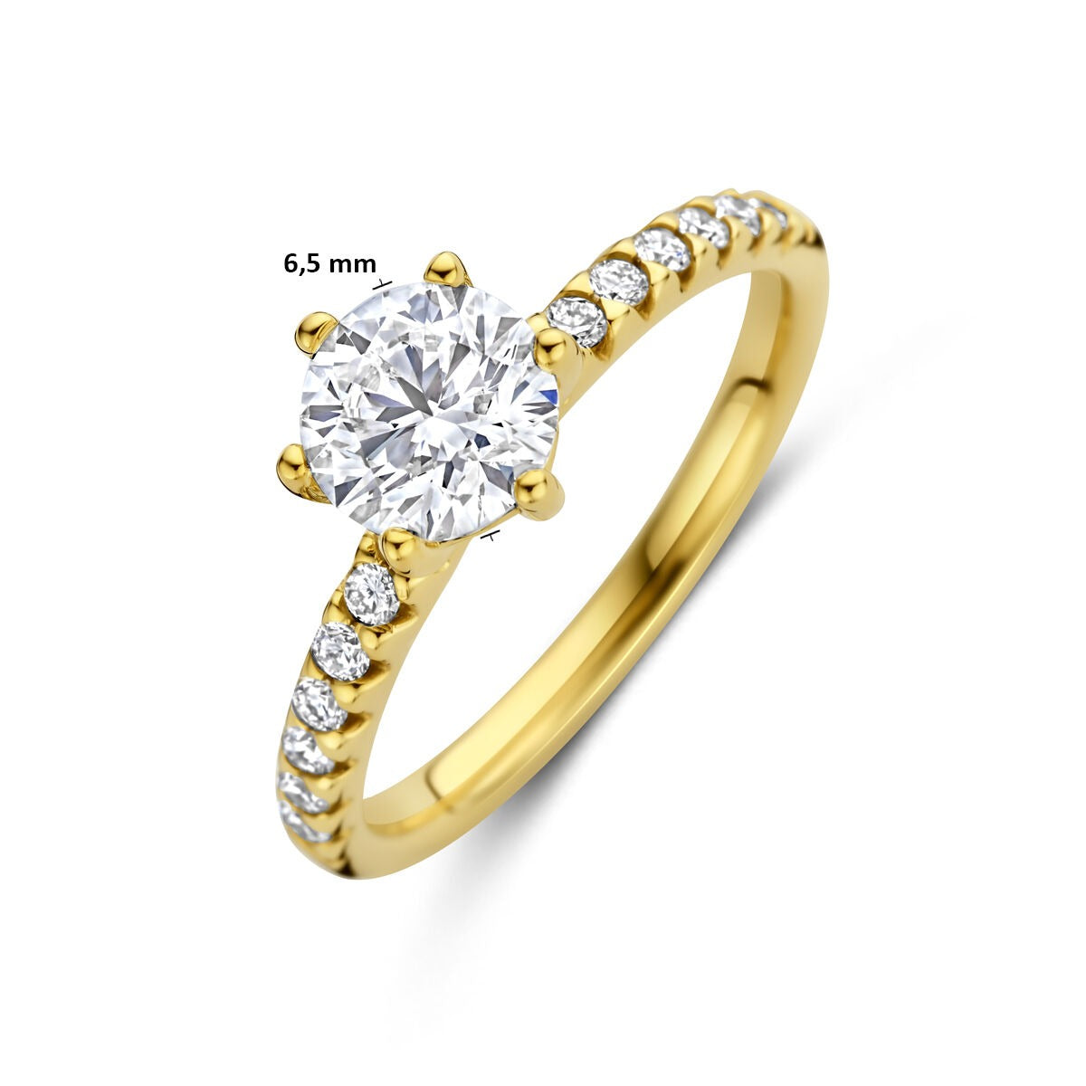 Anello da donna in oro con diamante lab grown – 14k oro giallo