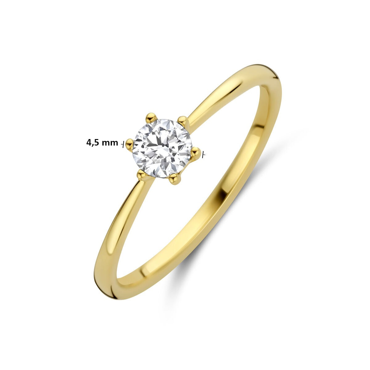 Anello da donna in oro con diamante lab grown – oro giallo 14k