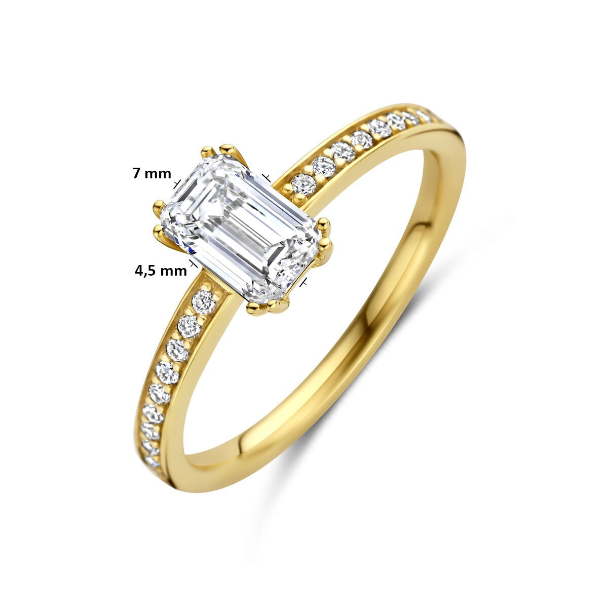 Anello da donna in oro con diamante lab grown – oro giallo 14k
