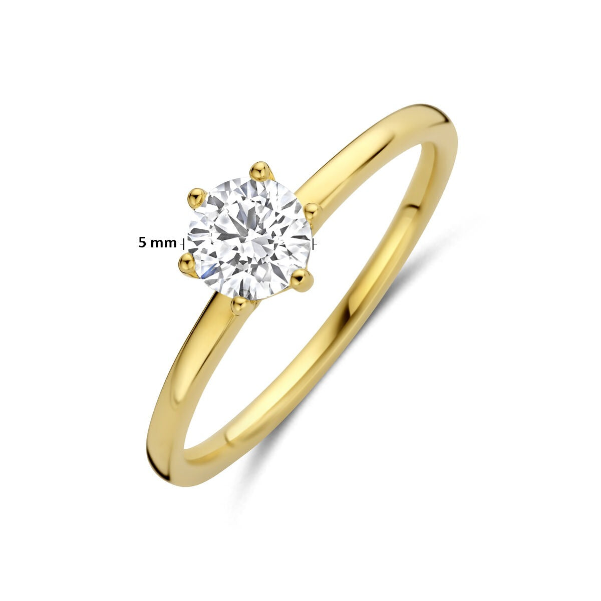 Anello da donna in oro con diamante lab grown – 14k oro giallo