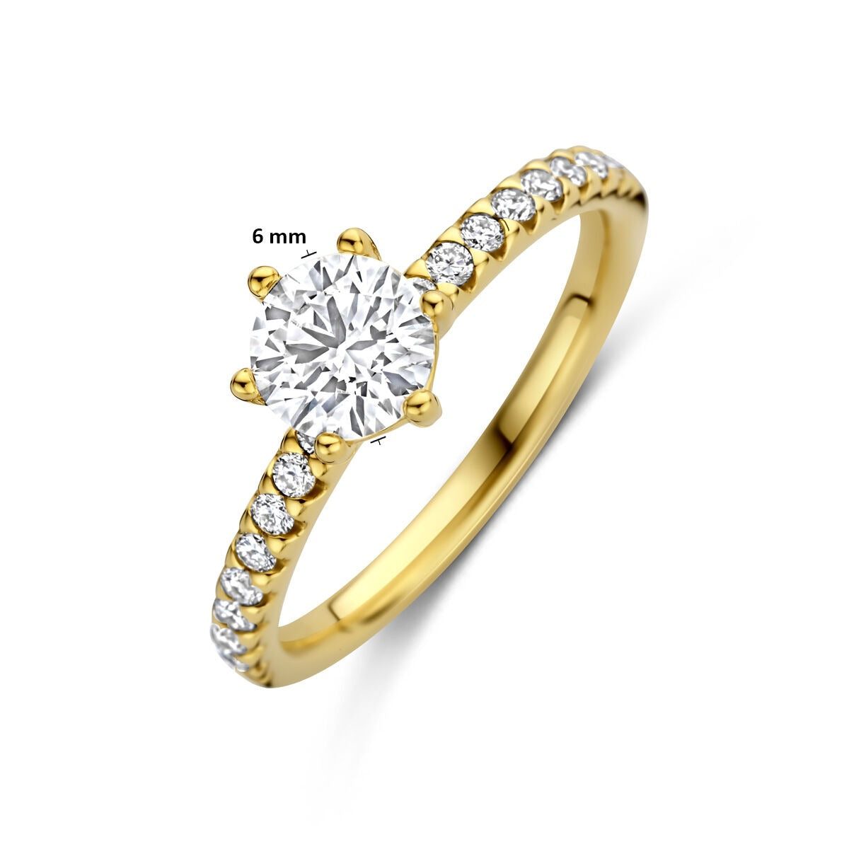 Anello da donna in oro con diamante lab grown – oro giallo 14k