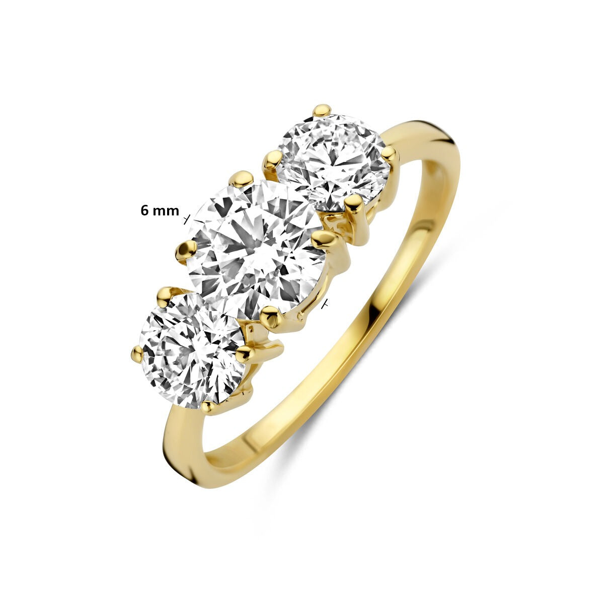 Anello in oro giallo 14K con diamante lab grown – certificato incluso