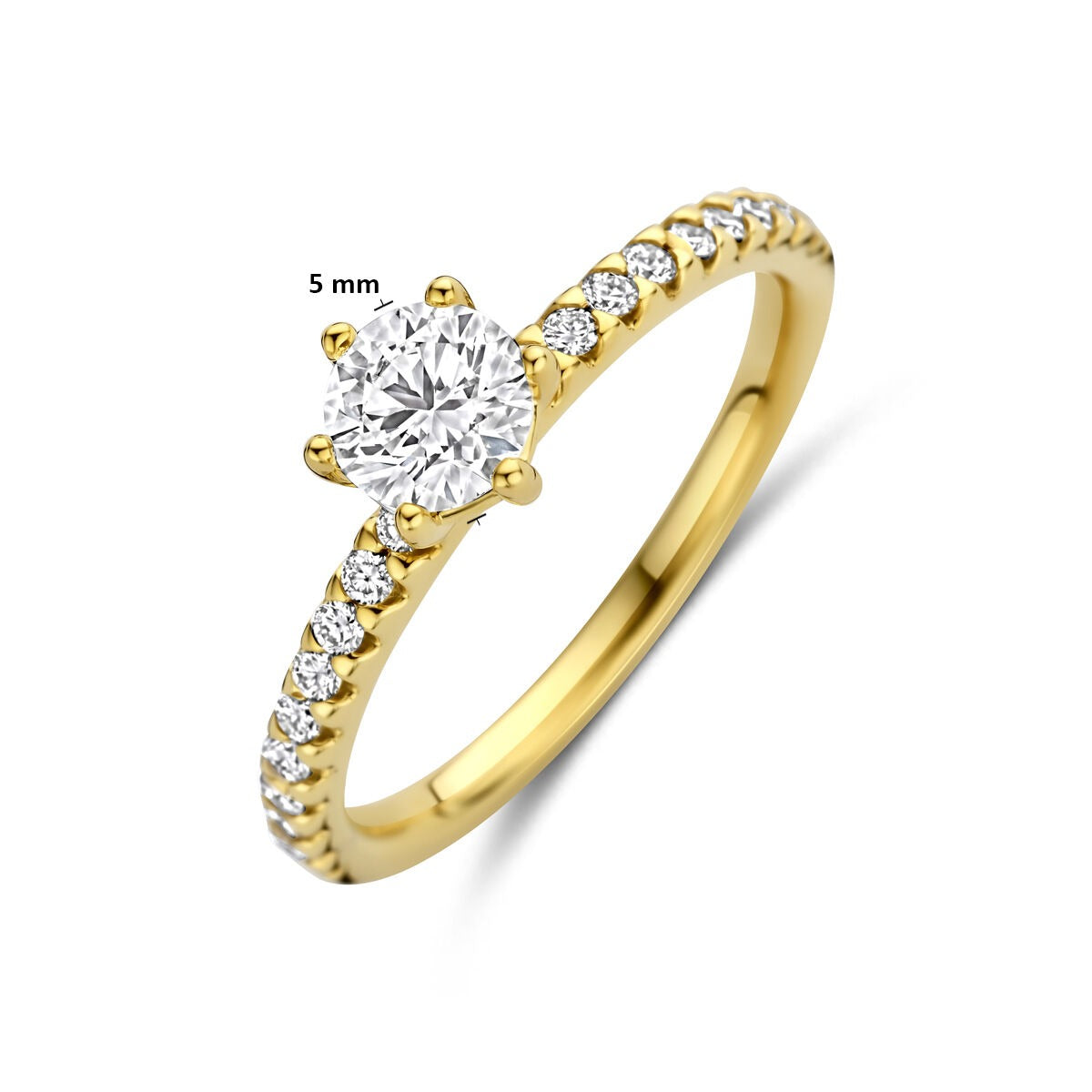 Anello da donna in oro con diamante lab grown – oro giallo 14k
