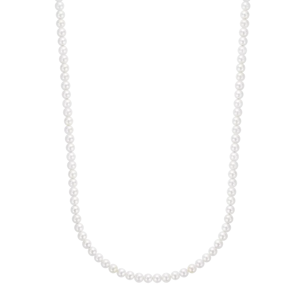 Necklace Pearl Gem Gold 4mm (38cm)
