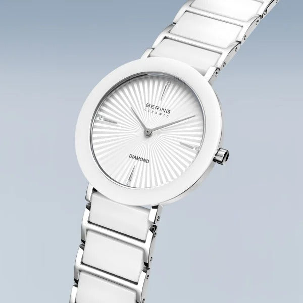 Orologio Bering da donna – Ceramic, argento con ceramica bianca