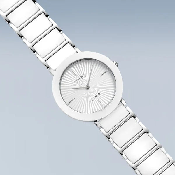Orologio Bering da donna – Ceramic, argento con ceramica bianca
