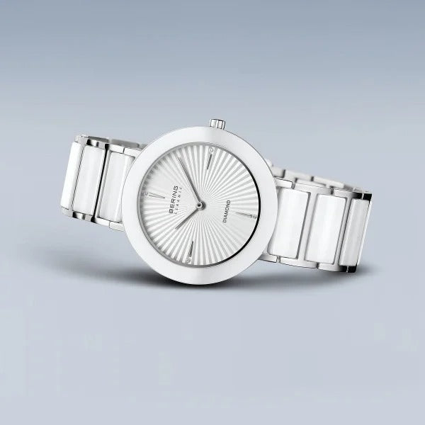 Orologio Bering da donna – Ceramic, argento con ceramica bianca