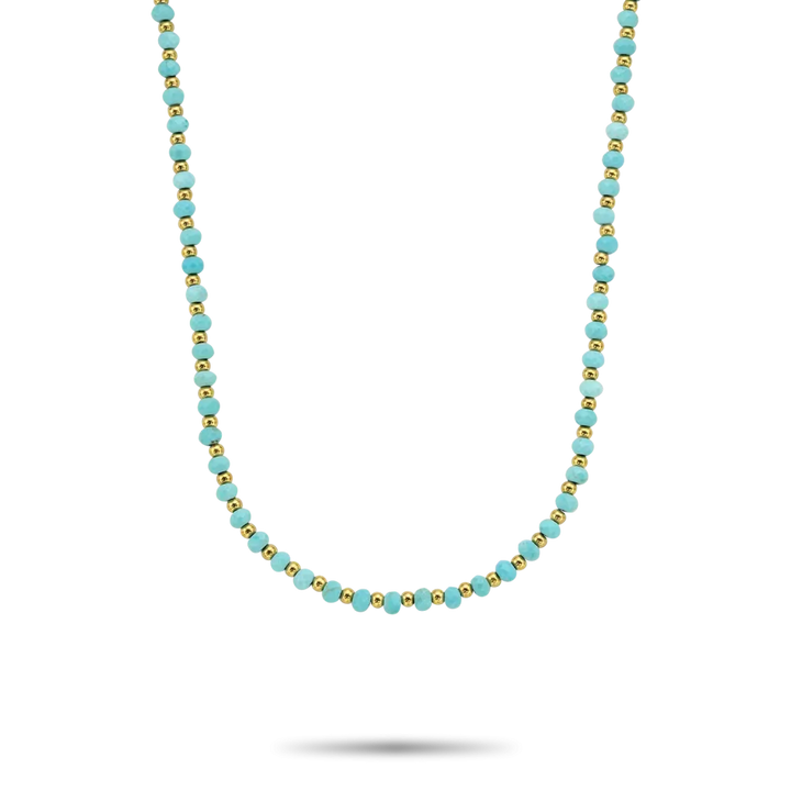 Necklace Mix Turquoise Gold - 4mm (38cm)