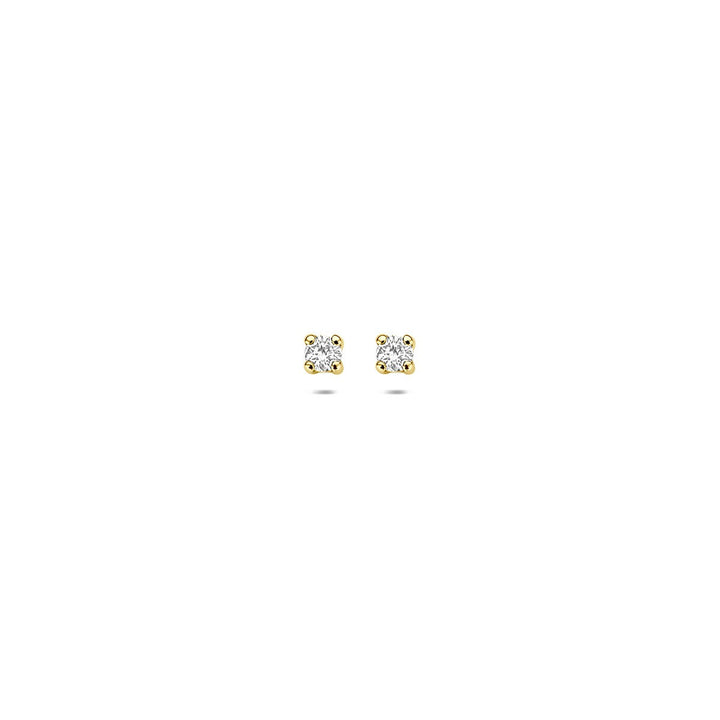 14k geelgouden oorknopjes met lab grown diamant
