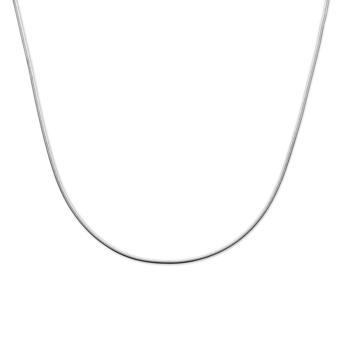 collana bizantina argento 925 rodiato con finitura liscia e sottile
