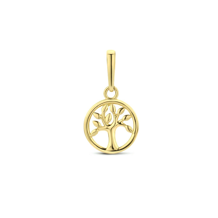 9k Geelgouden levensboom hanger