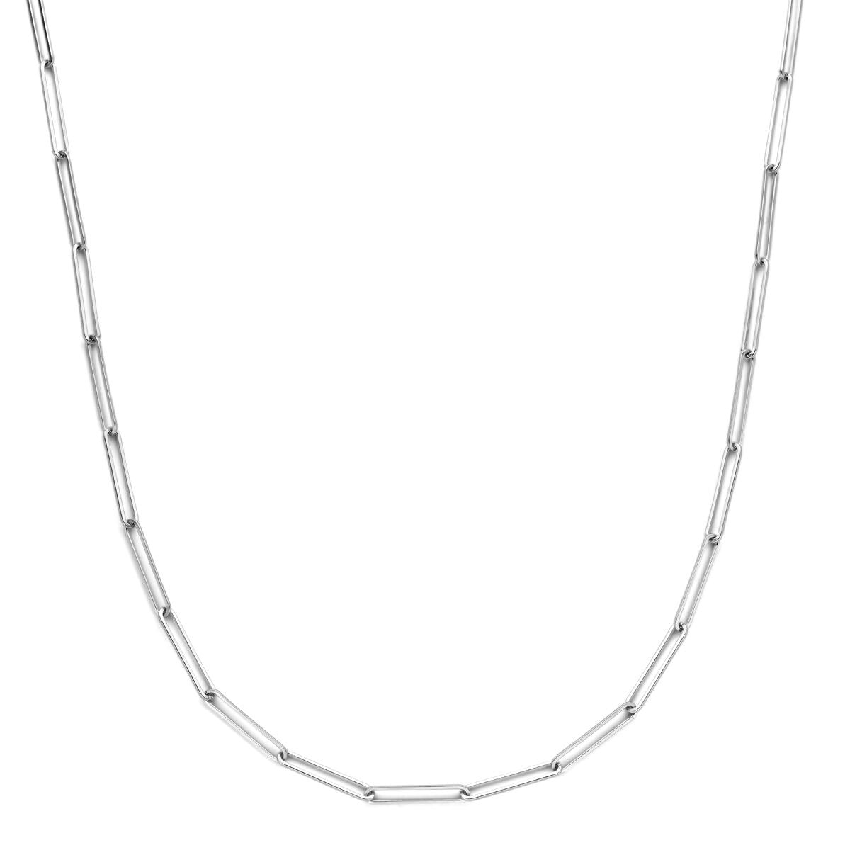 Collana ancorata in argento rodiato di 45 cm e 3,6 mm di larghezza.