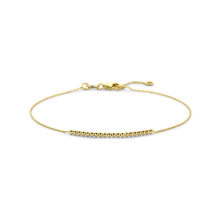 14k Geelgouden armband met bolletjes