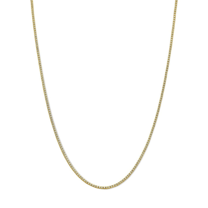 14k geelgouden tenniscollier met lab grown diamanten – 2.00ct