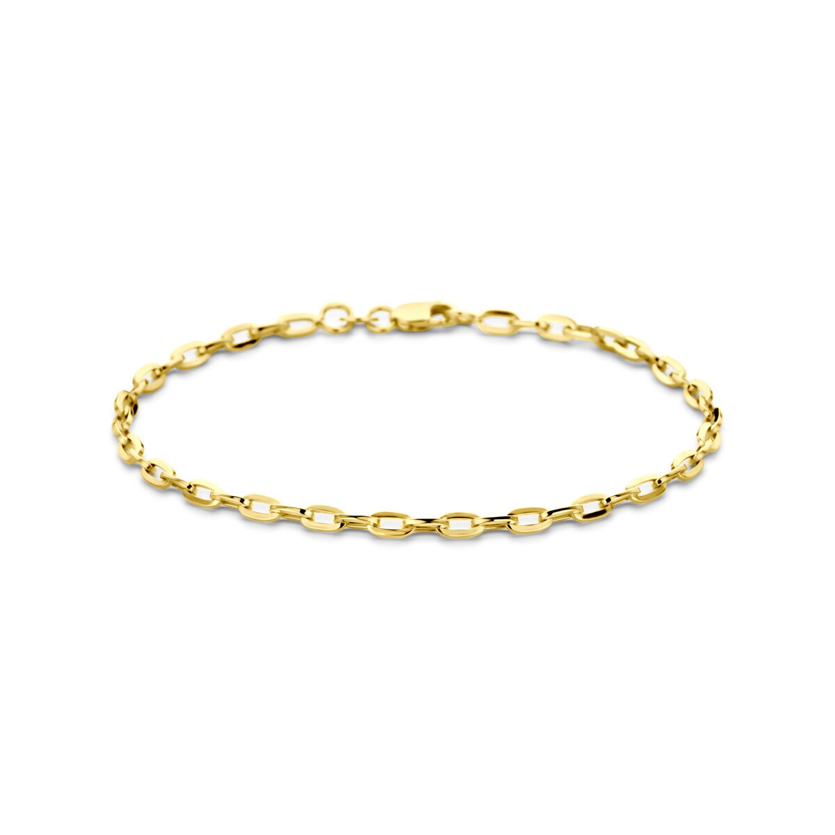 Bracciale in oro giallo con maglie ad anello.