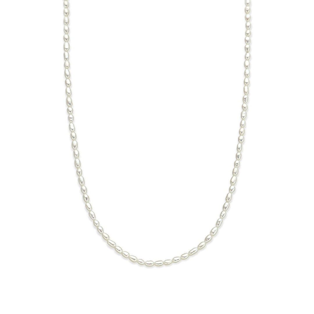 Parel collier met zoetwaterparels en 14k geelgouden sluiting