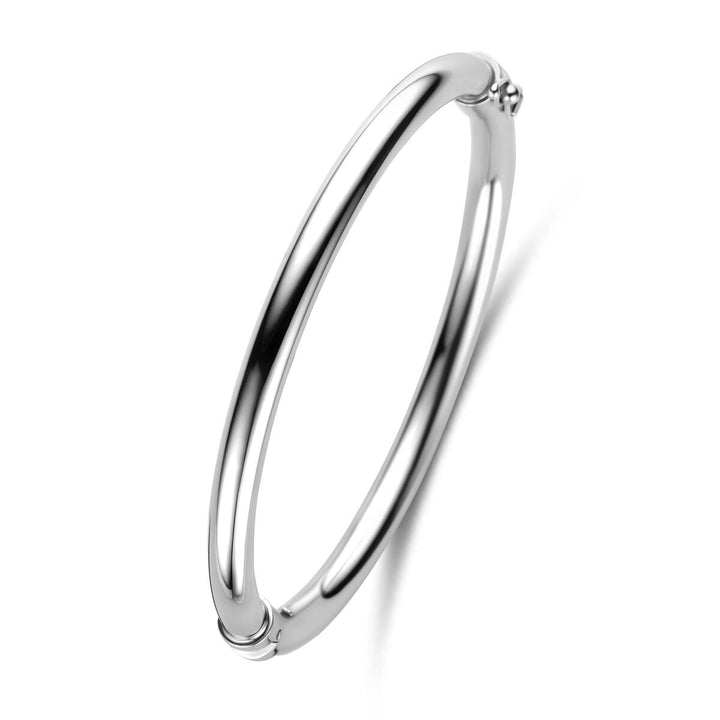 Gerhodineerd zilveren bangle armband dames