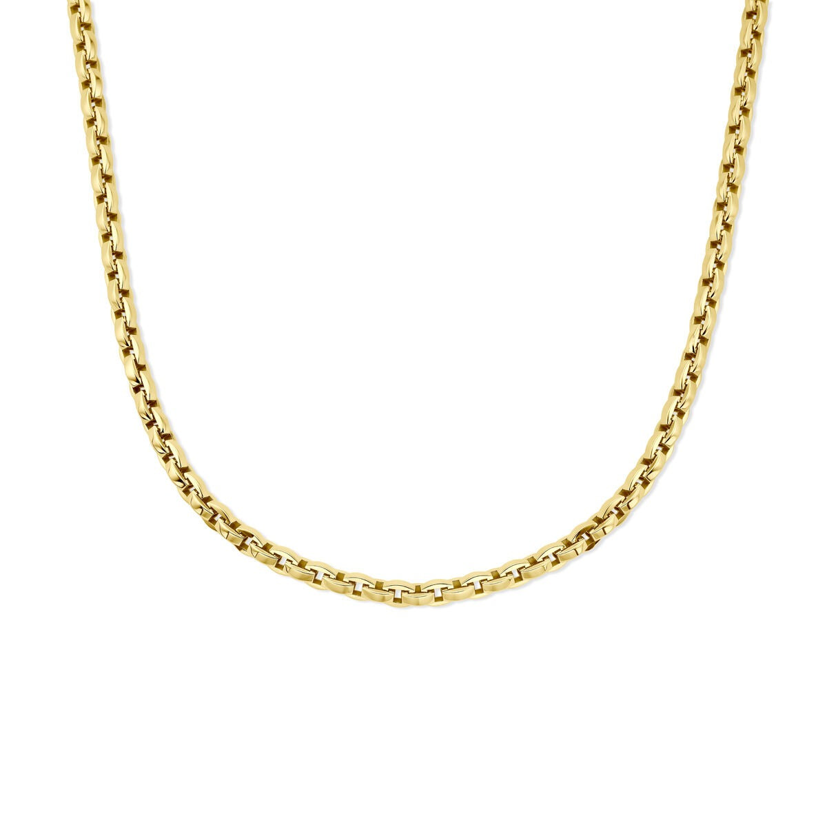 Bracciale in oro giallo 14k, maglia rolò di 5,3 mm, lunghezza 45 cm.