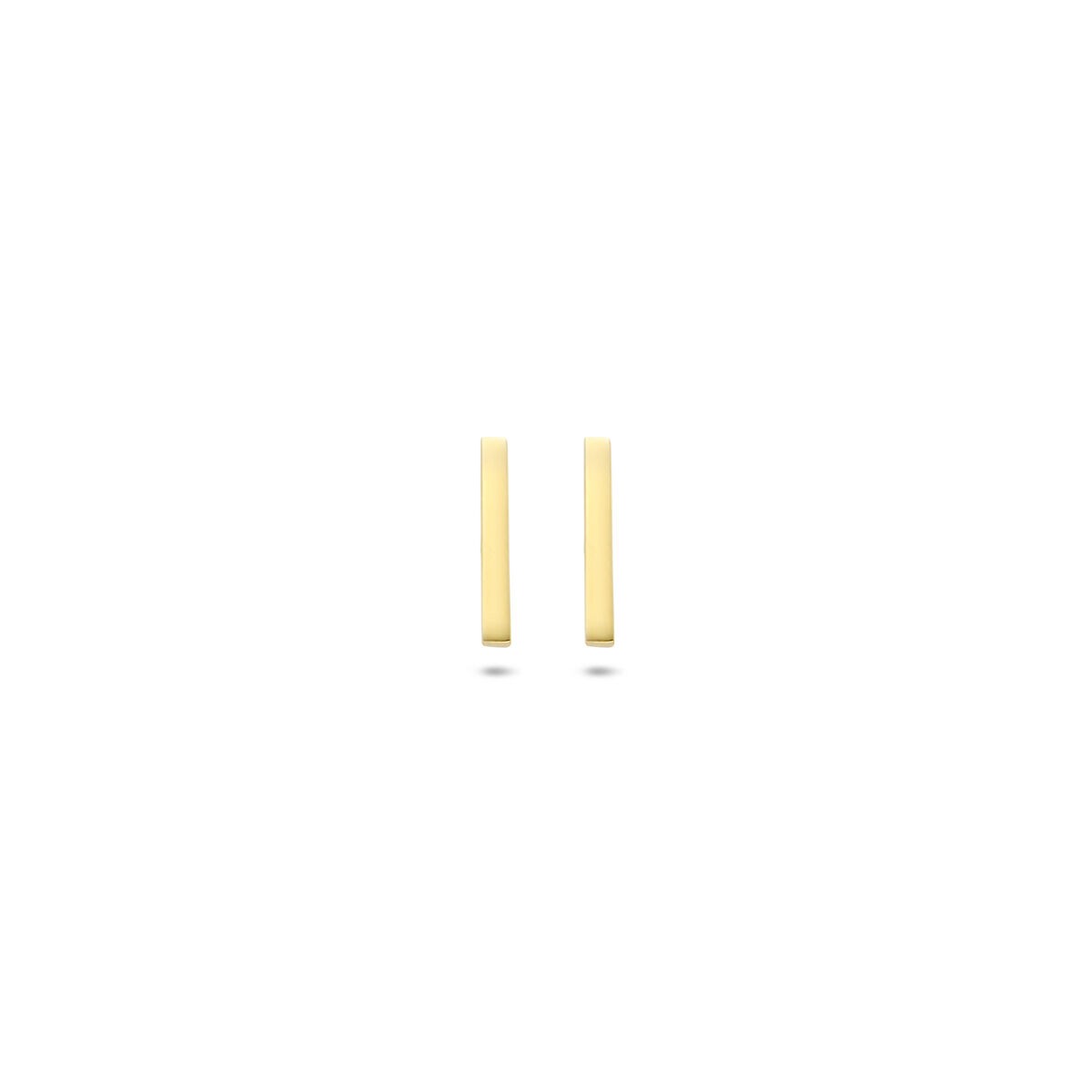 Orecchini in oro giallo 14k a forma di barretta.