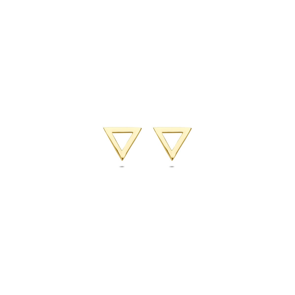 Orecchini a forma di triangolo in oro giallo 9k.