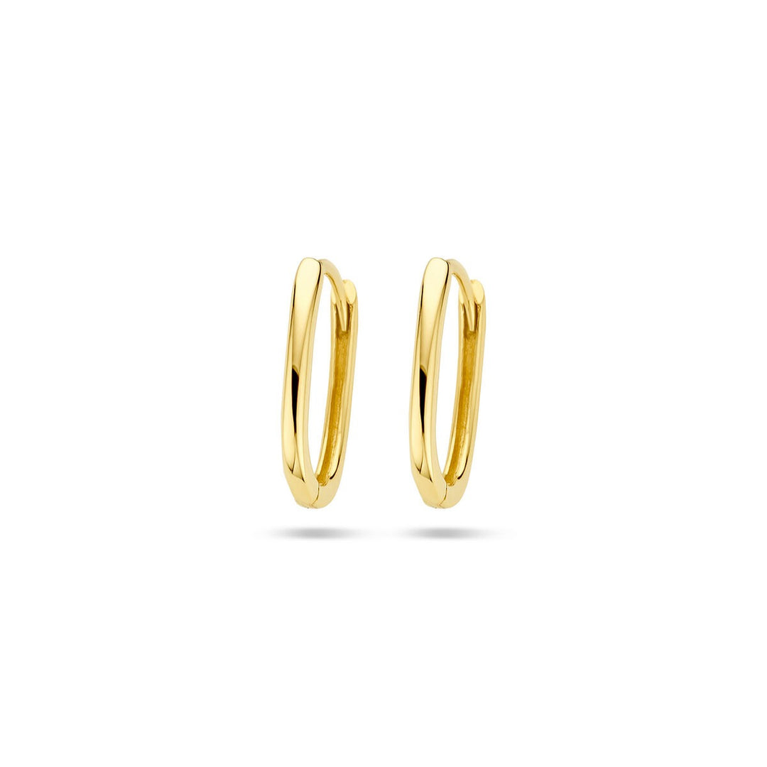 9k Geelgouden paperclip klapoorringen