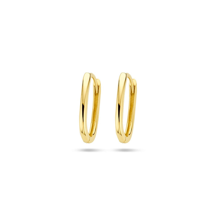 9k Geelgouden paperclip klapoorringen