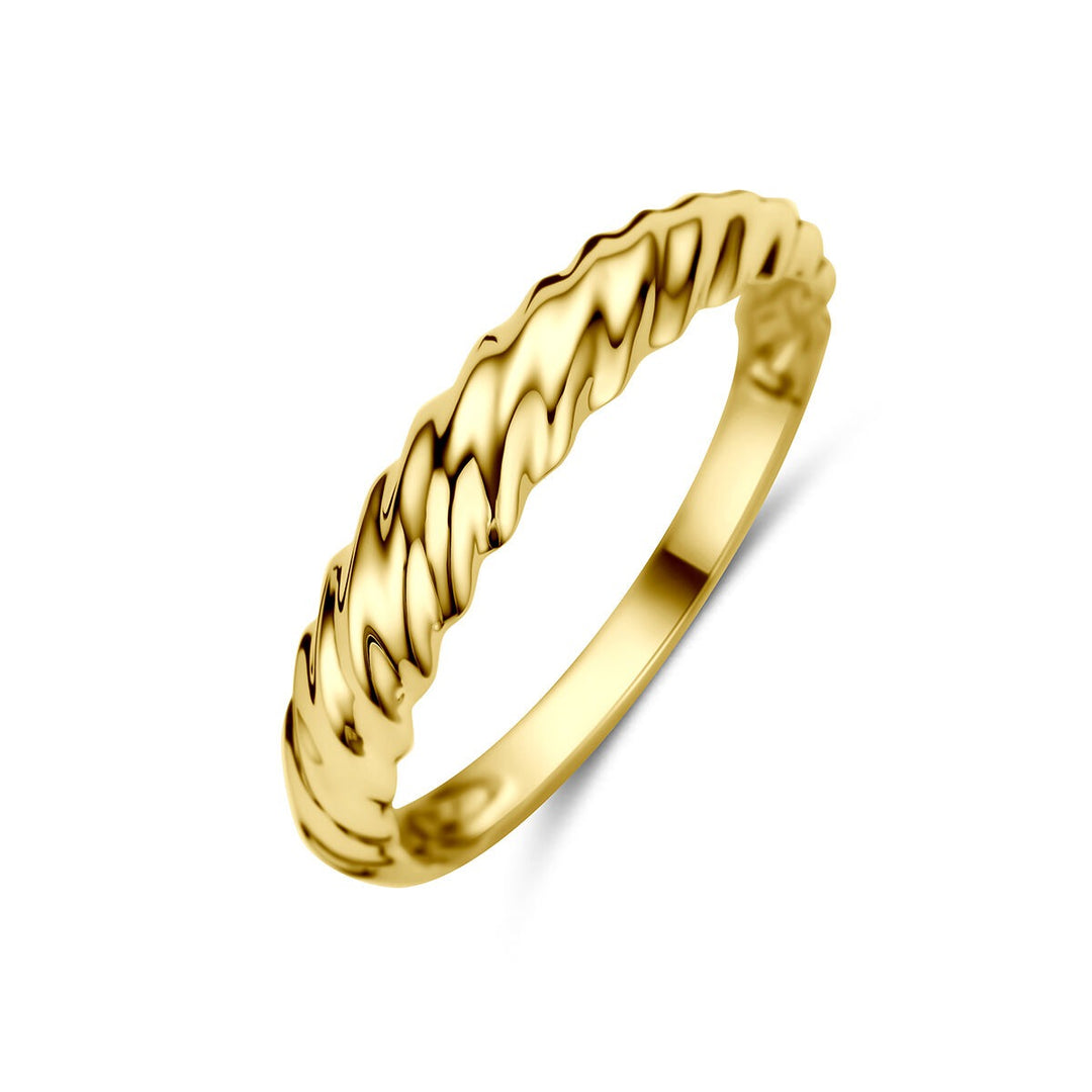 14k Geelgouden gedraaide ring