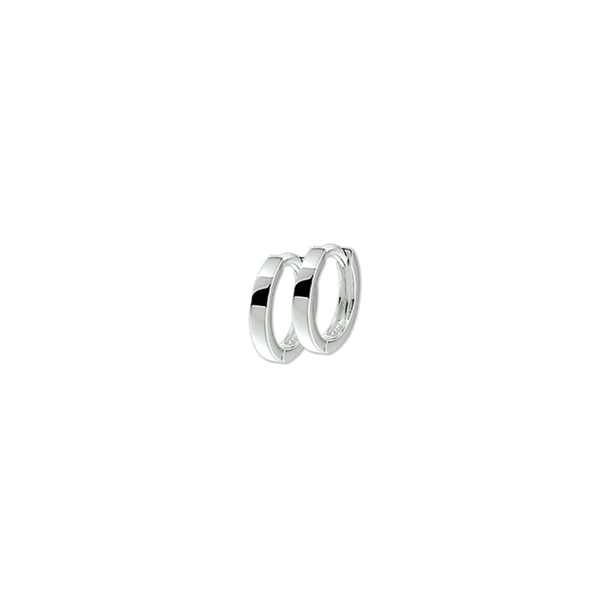 Orecchini alla creola in argento 925 con finitura lucida e design semplice.