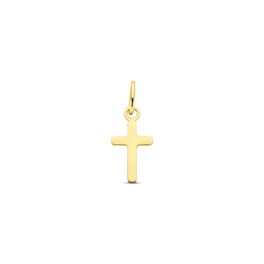 14k Geelgouden hanger in kruisvorm – 14 mm