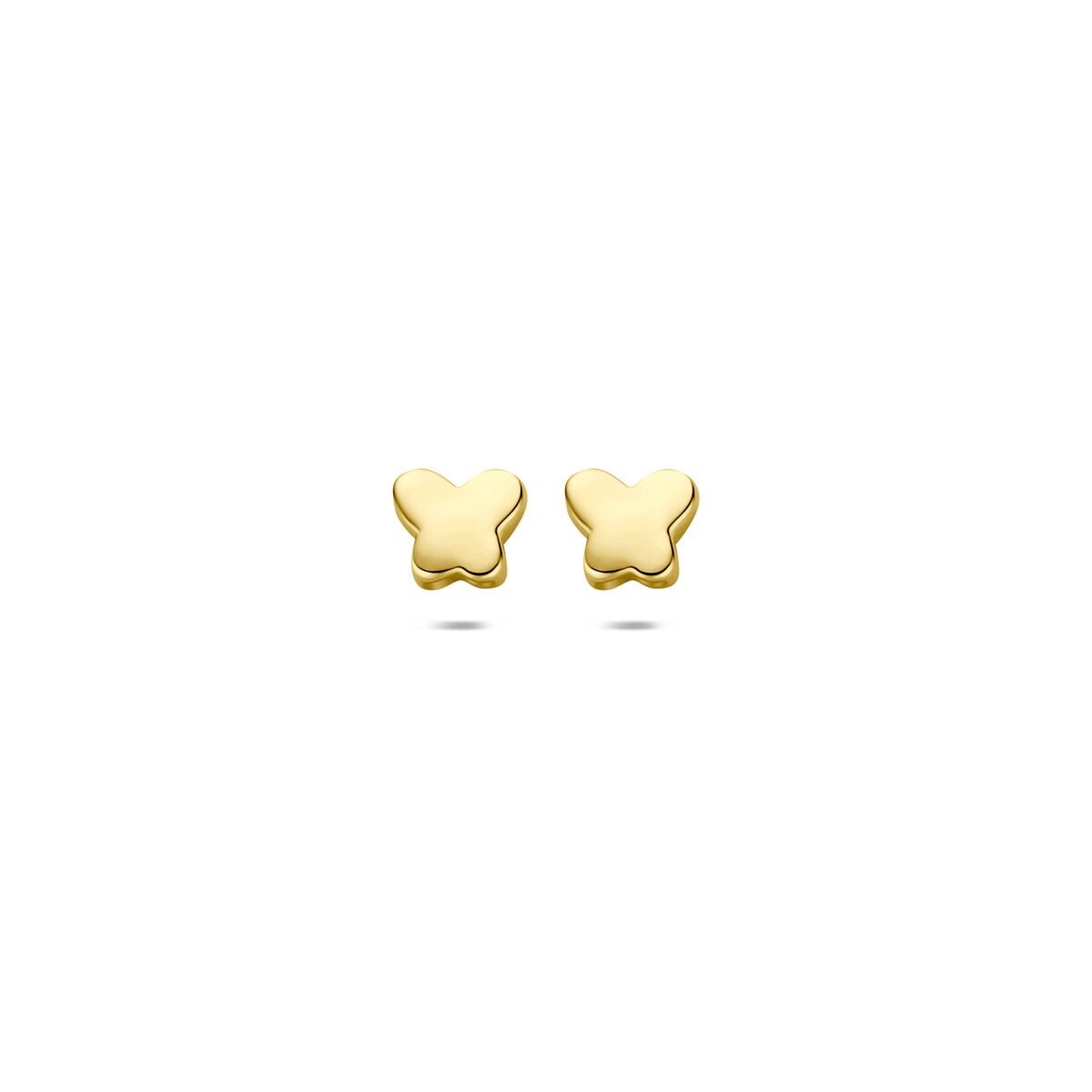 Orecchini a forma di cuore in oro giallo 14k.