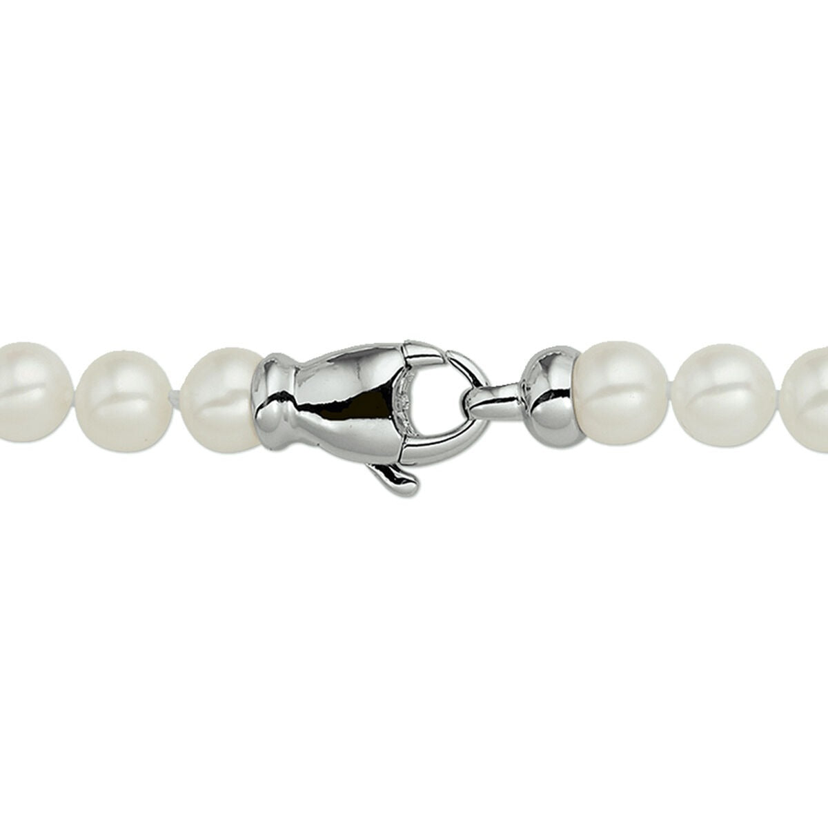 Collana in argento con perle di acqua dolce.