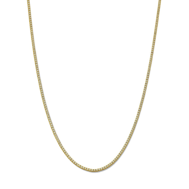14k geelgouden tenniscollier met diamanten – 3.00ct