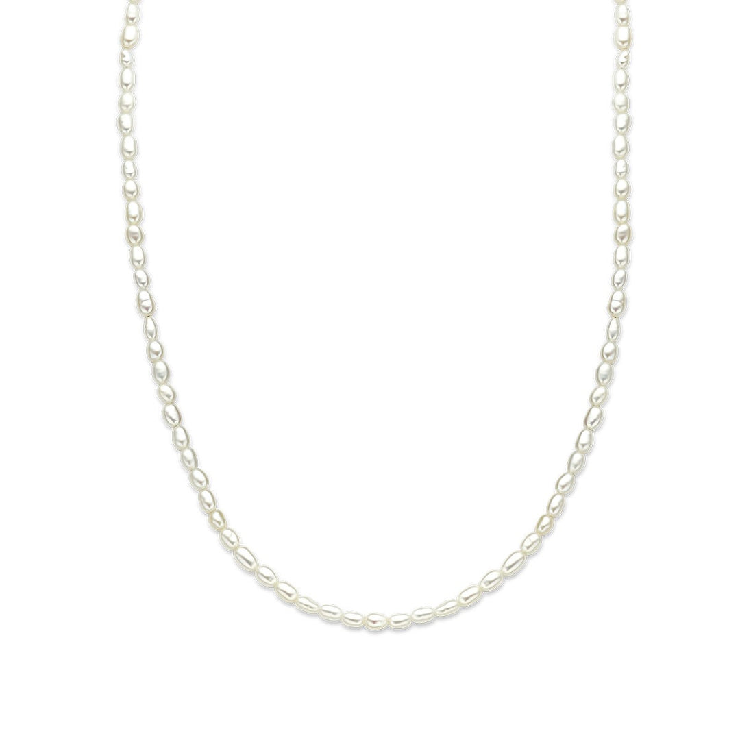 Parel collier met zoetwaterparels en 14k geelgouden sluiting