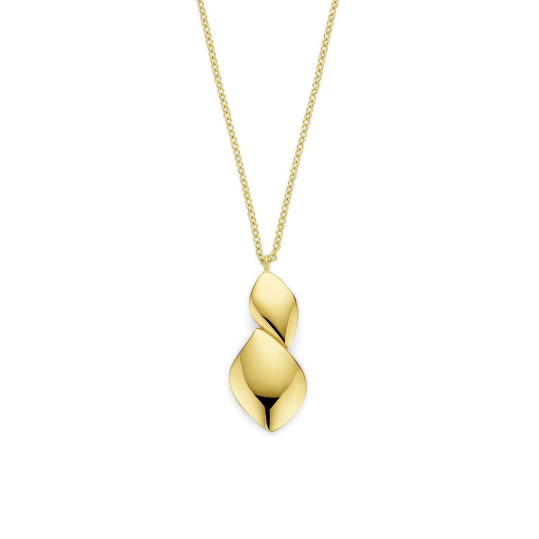 14k Geelgouden collier met elegante hanger