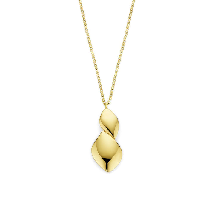 14k Geelgouden collier met elegante hanger