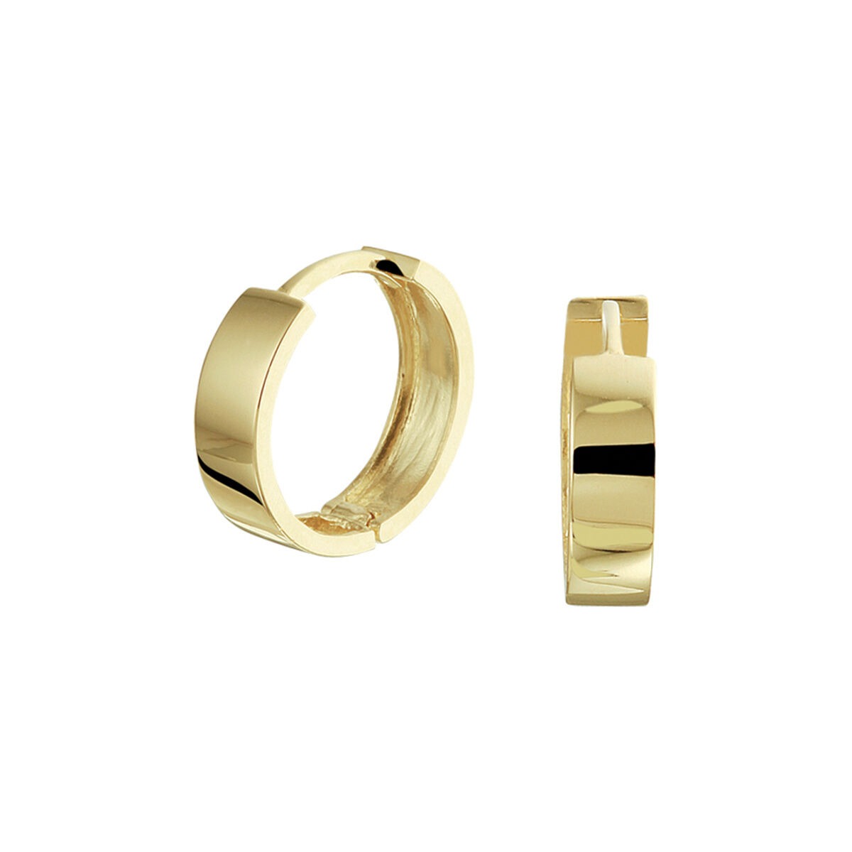 Orecchini alla creola in oro giallo 9k, design raffinato e senza tempo.