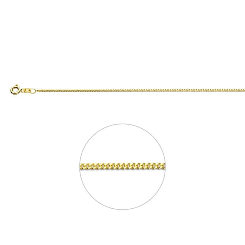 Bracciale in oro giallo 9k con maglie rolò lucide.