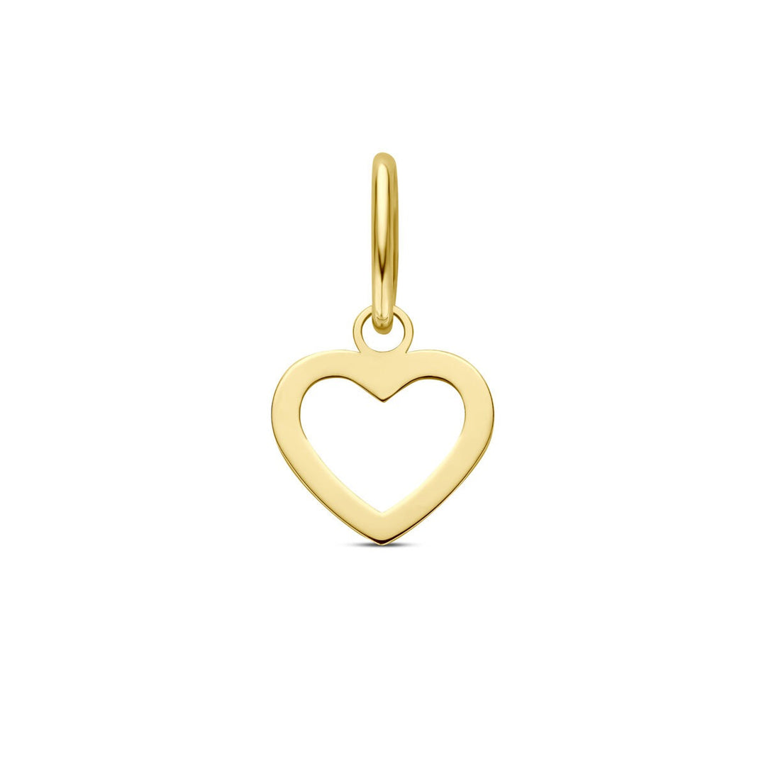 14k Geelgouden hartje hanger