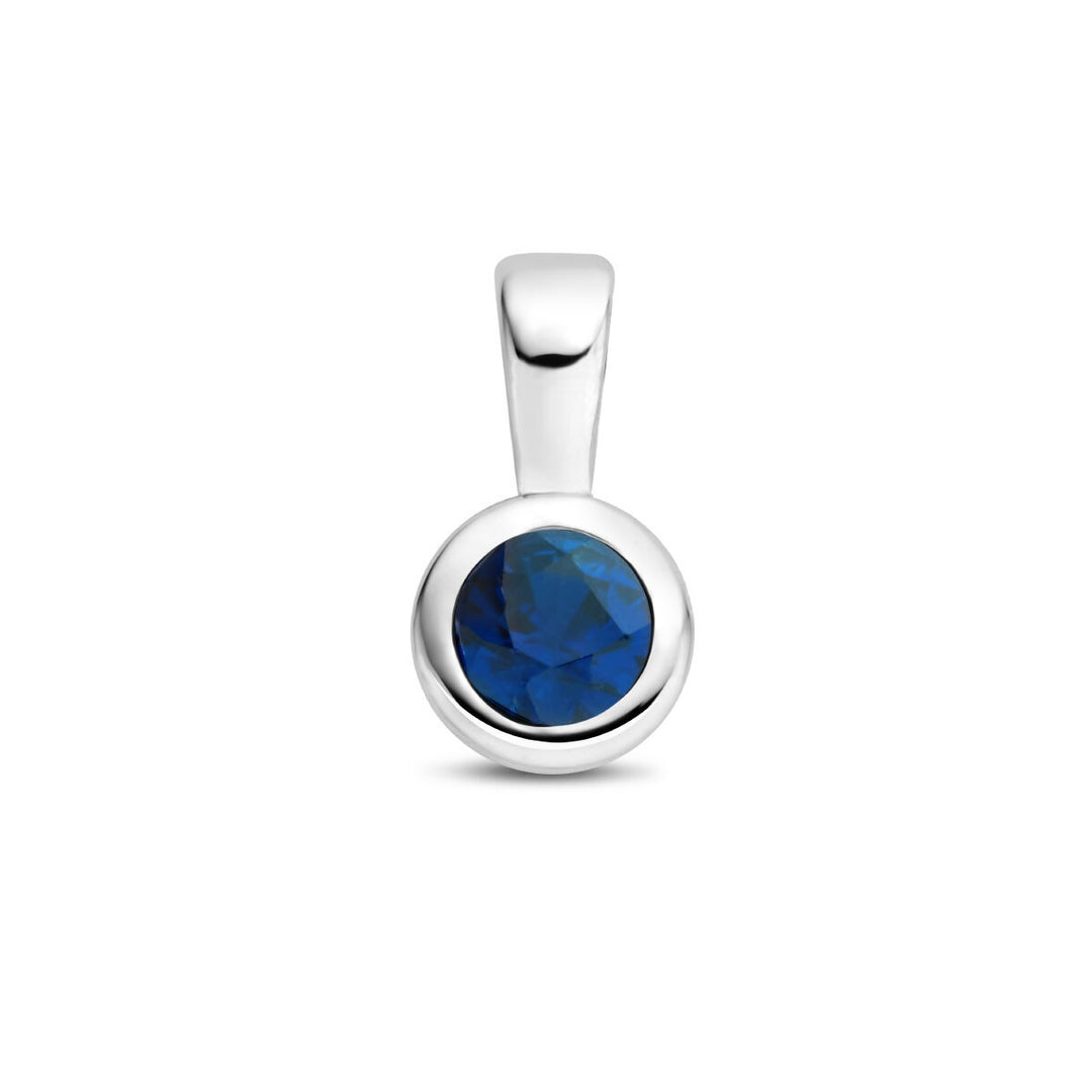 hanger met geboortesteen zilver gerhodineerd